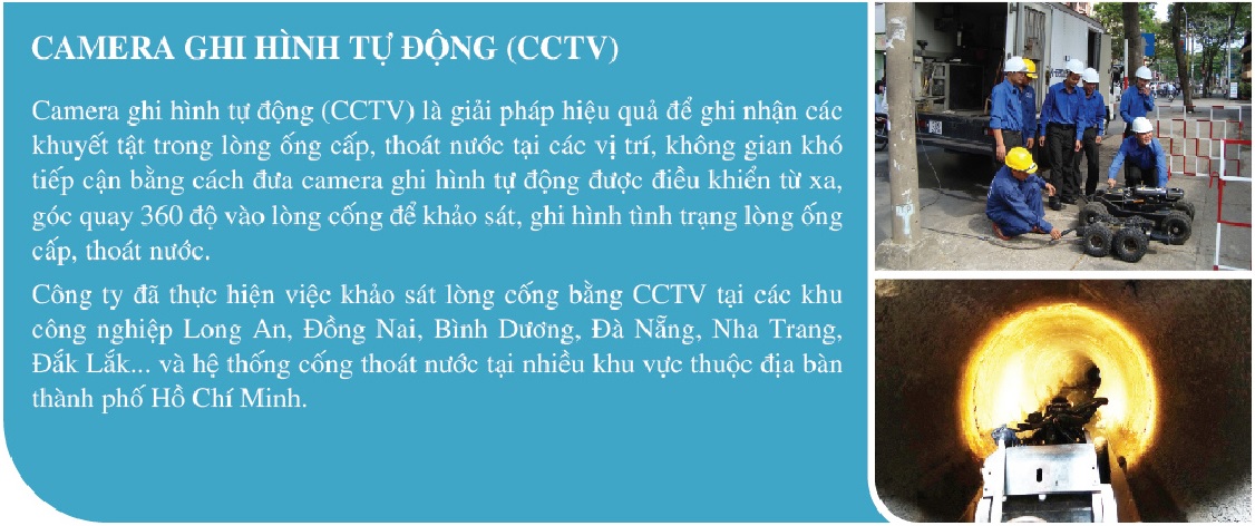 DỊCH VỤ KHẢO SÁT HỆ THỐNG ĐƯỜNG ỐNG NGẦM BẰNG CAMERA GHI HÌNH TỰ ĐỘNG (CCTV)
